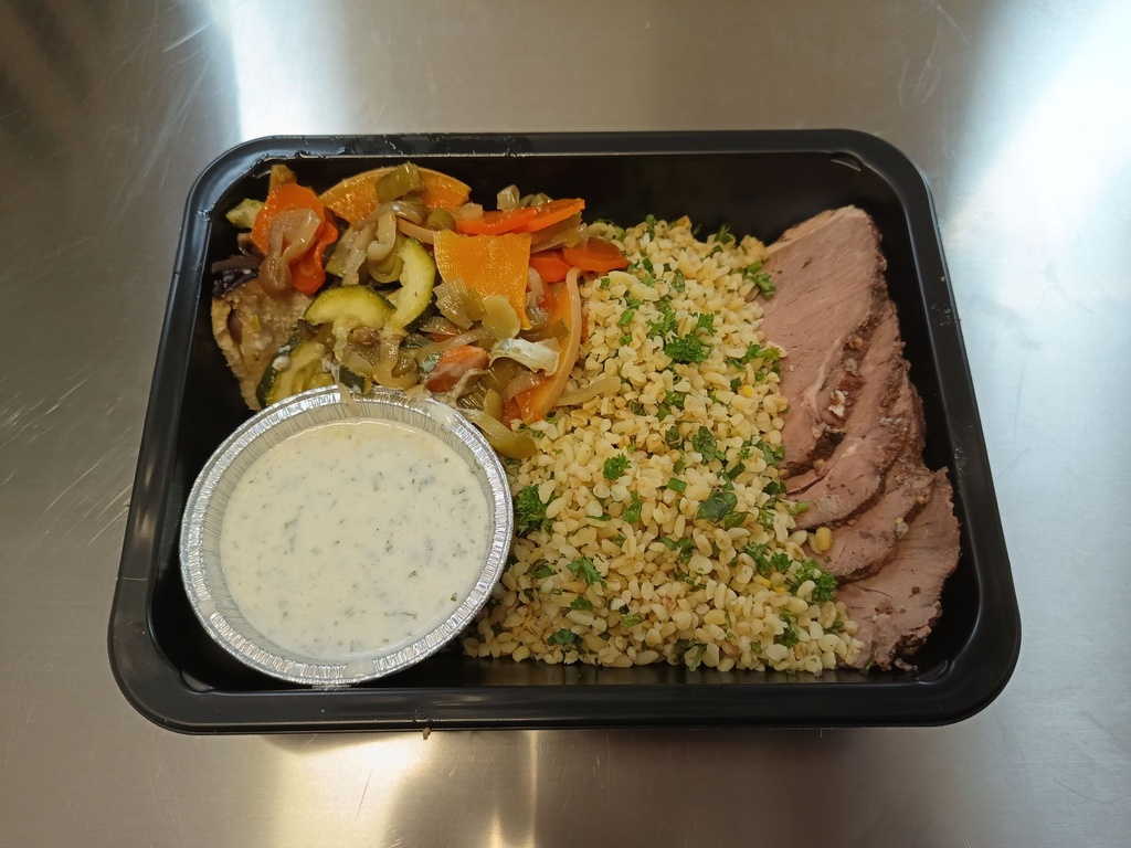 [REF-SV-006] Agneau confit sous vide, boulgour & menthe